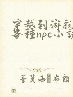 穿越到游戏里和各种npc小说