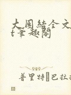 大团结全文txt笔趣阁