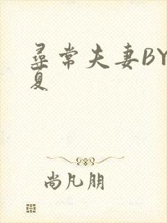 寻常夫妻BY写夏
