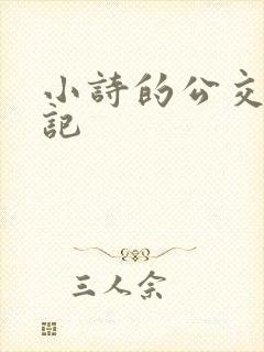 小诗的公交车日记