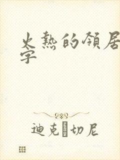 火热的领居中文字