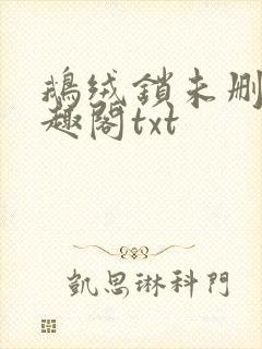 鹅绒锁未删除笔趣阁txt