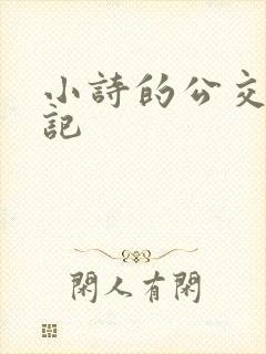 小诗的公交车日记