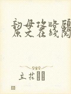 韵母攻略顾小暖原文在线阅读封面