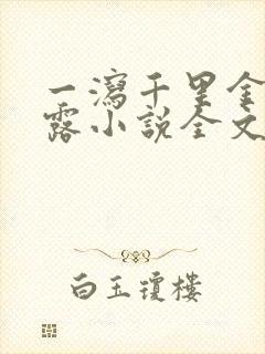 一泻千里金银花露小说全文免费阅读