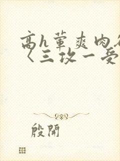 高h荤爽肉欲文〈三攻一受