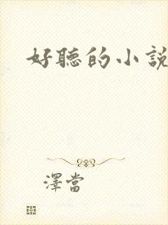 好听的小说名字封面