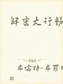 解密大行动