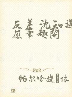 反差 沈知遇晏应笔趣阁