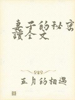 妻子的秘密免费读全文