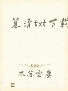 篡清txt下载