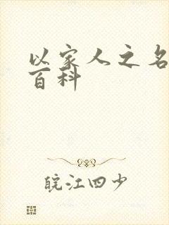 以家人之名百度百科
