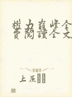 权力巅峰全本免费阅读全文