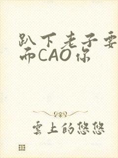 趴下老子要从后面CAO你