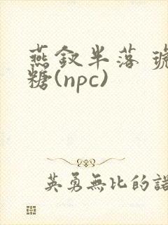 燕钗半落 琥珀糖(npc)