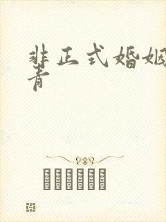 非正式婚姻雾里青