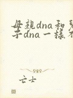 母亲dna和儿子dna一样不