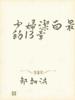 少妇洁白最刺激的13章