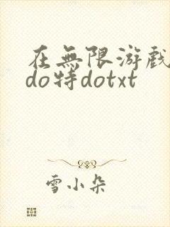 在无限游戏大里do特dotxt