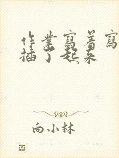 作业写着写着就插了起来