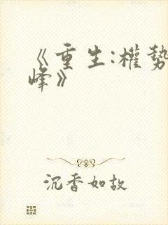 《重生:权势巅峰》