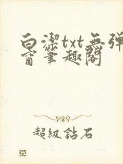 白洁txt无弹窗笔趣阁