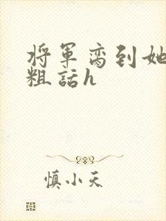 将军脔到她哭h粗话h