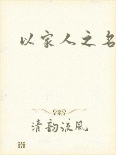 以家人之名小说