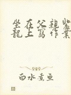 坐在父亲紫色大龙上写作业