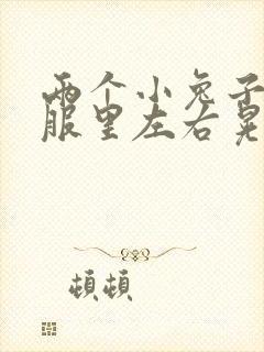 两个小兔子在衣服里左右晃