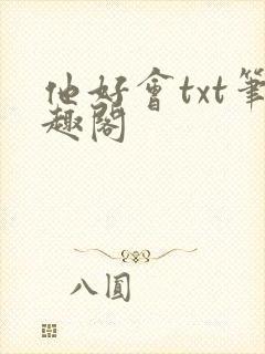 他好会txt笔趣阁