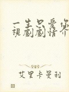 一生只爱你 电视剧剧情介绍