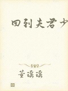 《回到夫君少年时》小说封面