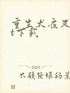 重生犬夜叉txt下载