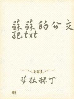 苏苏的公交车日记txt