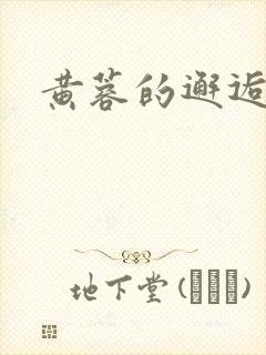 黄蓉的邂逅封面