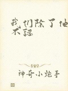 我们除了他谁都不认