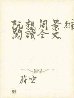 阮想周景维免费阅读全文