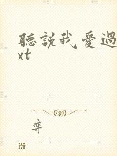 听说我爱过你txt