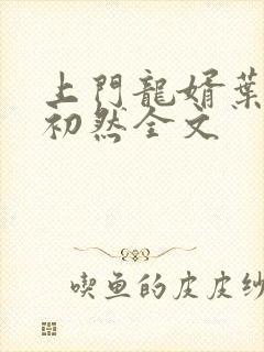 上门龙婿叶辰萧初然全文