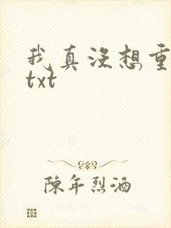 我真没想重生啊txt
