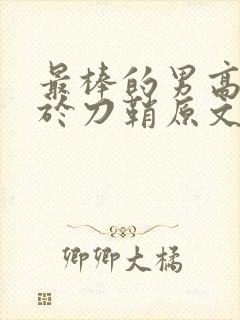 最棒的男高中生于刀鞘原文阅读