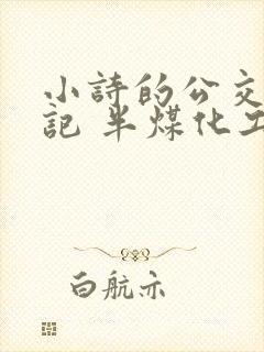小诗的公交车日记 半煤化工