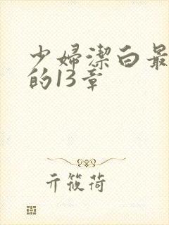 少妇洁白最刺激的13章