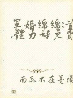 军婚绵绵:首长,体力好免费阅读