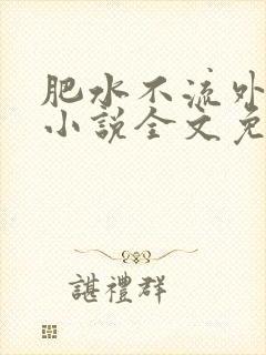 肥水不流外人田小说全文免费阅读1