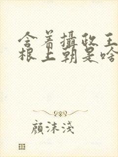 含着摄政王的紫根上朝是啥小说