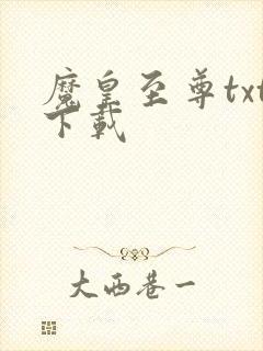 魔皇至尊txt下载