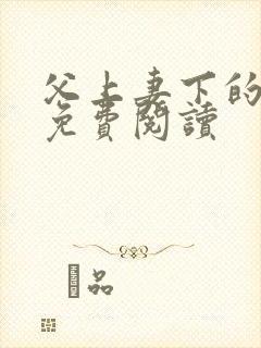 父上妻下的小说免费阅读