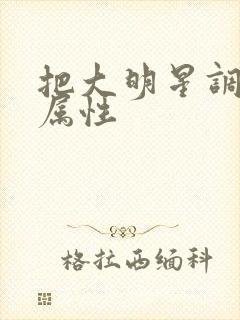 把大明星调成专属性